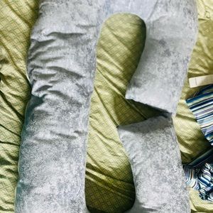 Fun homes cotton ultra soft hollow fibre c shaped maternity pillow